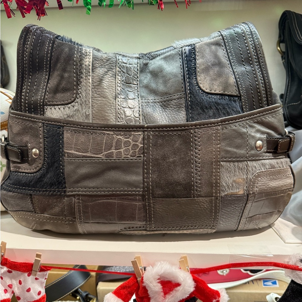 Coach Soho Patchwork Y2k Stylish Gray Leather Men… - image 3